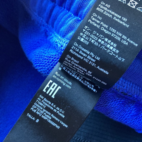 On Running Men’s Sweat Shorts Blue Athletic Run on Clouds Sz S - Picture 6 of 11